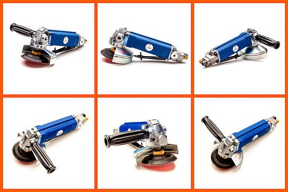 Six product photos of Samurai Air Tools.